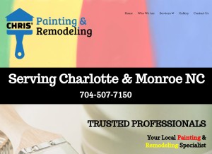 How chrisremodels.com looks like on a tablet such as an iPad.