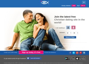 How christiandatingforfree.com looks like on a tablet such as an iPad.