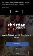 How christianmingle.com looks like on a mobile device such as an iPhone.