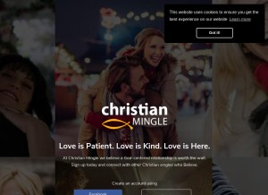 How christianmingle.com looks like on a tablet such as an iPad.