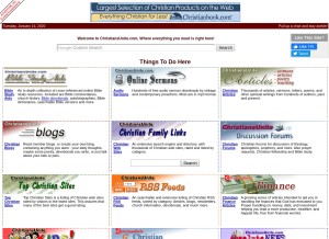 How christiansunite.com looks like on a tablet such as an iPad.