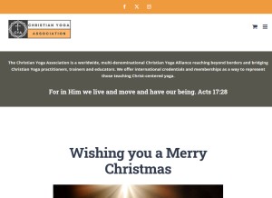 How christianyogaassociation.org looks like on a tablet such as an iPad.