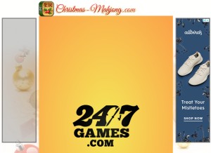 How christmas-mahjong.com looks like on a tablet such as an iPad.