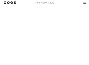 How christophr.journoportfolio.com looks like on a tablet such as an iPad.