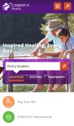 How christushealth.org looks like on a mobile device such as an iPhone.