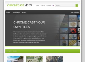 How chromecast.video looks like on a tablet such as an iPad.