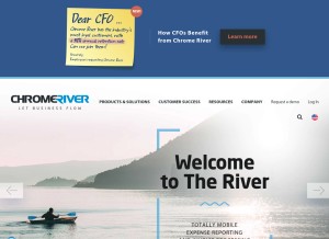 How chromeriver.com looks like on a tablet such as an iPad.