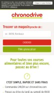 How chronodrive.com looks like on a mobile device such as an iPhone.
