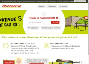 How chronodrive.com looks like on a tablet such as an iPad.