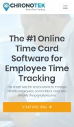 How chronotek.net looks like on a mobile device such as an iPhone.