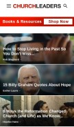 How churchleaders.com looks like on a mobile device such as an iPhone.