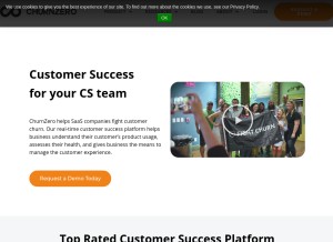 How churnzero.net looks like on a tablet such as an iPad.