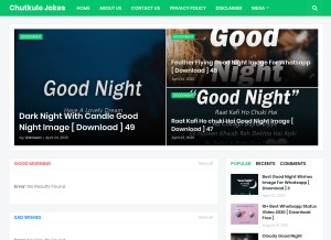 How chutkulejokes.com looks like on a tablet such as an iPad.