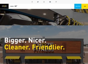 How chuzefitness.com looks like on a tablet such as an iPad.