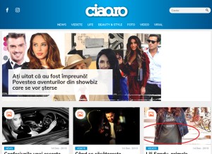 How ciao.ro looks like on a tablet such as an iPad.