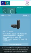 How cic.fr looks like on a mobile device such as an iPhone.