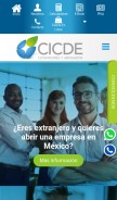 How cicde.mx looks like on a mobile device such as an iPhone.