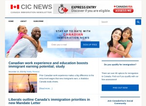 How cicnews.com looks like on a tablet such as an iPad.