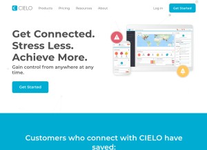 How cielocinema.com looks like on a tablet such as an iPad.