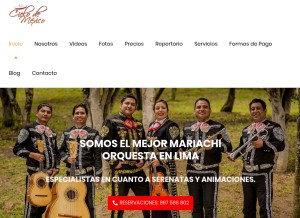 How cielodemexico.com looks like on a tablet such as an iPad.