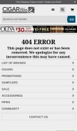 How cigar.com looks like on a mobile device such as an iPhone.