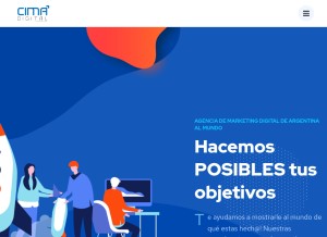 How cimadigital.com.ar looks like on a tablet such as an iPad.