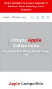 How cimplycatherine.com looks like on a mobile device such as an iPhone.