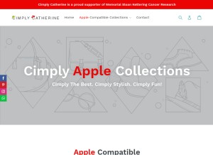 How cimplycatherine.com looks like on a tablet such as an iPad.