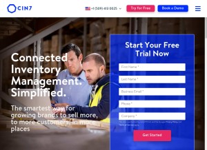 How cin7.com looks like on a tablet such as an iPad.
