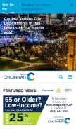 How cincinnati-oh.gov looks like on a mobile device such as an iPhone.