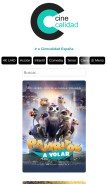 How cinecalidad.is looks like on a mobile device such as an iPhone.
