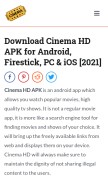 How cinemahdapk.info looks like on a mobile device such as an iPhone.