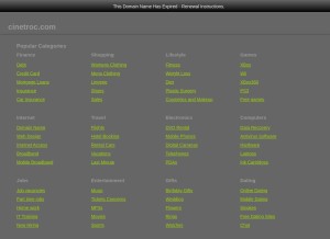 How cinetroc.com looks like on a tablet such as an iPad.