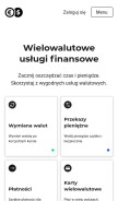 How cinkciarz.pl looks like on a mobile device such as an iPhone.