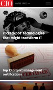How cio.com looks like on a mobile device such as an iPhone.