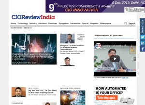 How cioreviewindia.com looks like on a tablet such as an iPad.