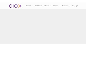 How cioxhealth.com looks like on a tablet such as an iPad.