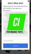How ciperformanceparts.com looks like on a mobile device such as an iPhone.