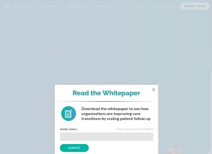 How cipherhealth.com looks like on a tablet such as an iPad.