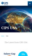 How cips.org looks like on a mobile device such as an iPhone.