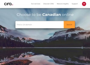 How cira.ca looks like on a tablet such as an iPad.
