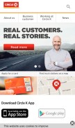 How circlekeurope.com looks like on a mobile device such as an iPhone.