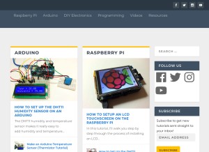 How circuitbasics.com looks like on a tablet such as an iPad.