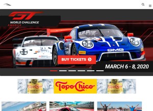How circuitoftheamericas.com looks like on a tablet such as an iPad.