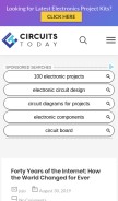 How circuitstoday.com looks like on a mobile device such as an iPhone.