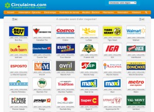 How circulaires.com looks like on a tablet such as an iPad.