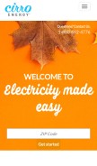 How cirroenergy.com looks like on a mobile device such as an iPhone.