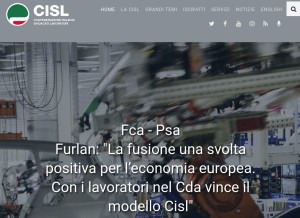 How cisl.it looks like on a tablet such as an iPad.