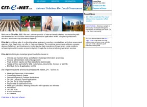 How cit-e.net looks like on a tablet such as an iPad.