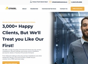 How citadelcameras.ca looks like on a tablet such as an iPad.